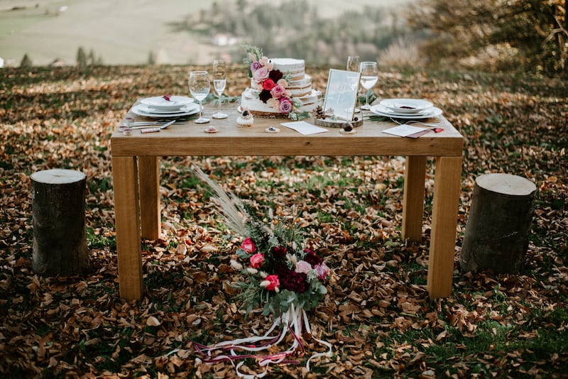 Podzimní svatební tabule