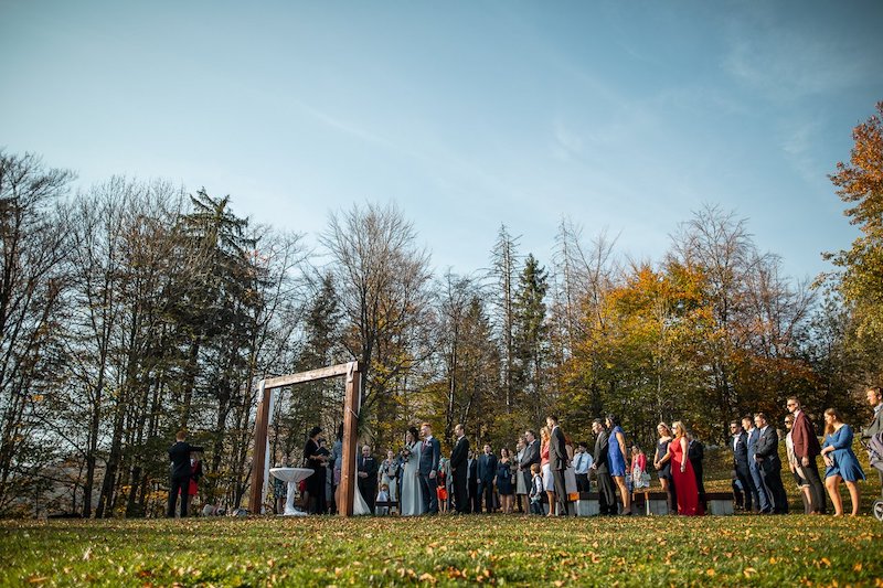 Svatební palouček Resortu Nová Polana - podzimní přírodní svatba